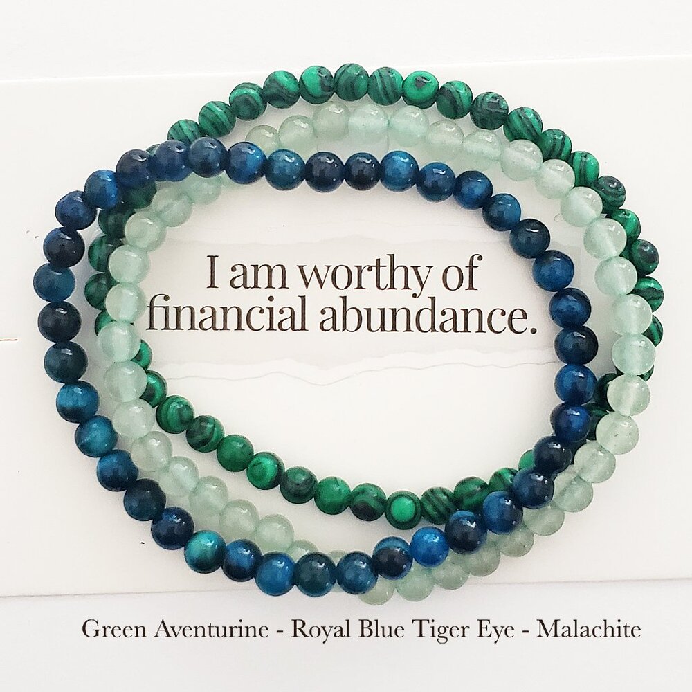 ✨️Set of Three MONEY Bracelet Abundance and Financial Prosperity✨️